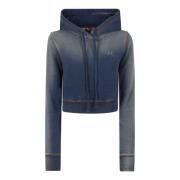 Blauwe Sweatshirt Stijlvol Comfortabel Veelzijdig Premium Diesel , Blu...