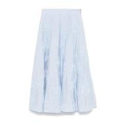 Midi Rok Rotate Birger Christensen , Blue , Dames