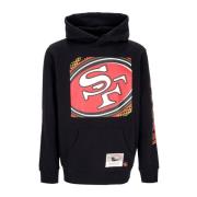 NFL Big Face Hoodie Zwart Mitchell & Ness , Black , Heren