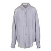 Zijden Klassieke Kraag Shirt Jucca , Purple , Dames