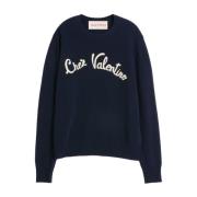 Blauwe Sweaters voor Mannen Valentino Garavani , Blue , Heren