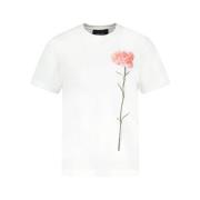 Witte Carnation Grafische Jersey T-Shirt Simone Rocha , White , Dames