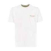 Zak Crew-neck T-shirt Eleventy , White , Heren