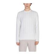 Gebreid T-shirt van katoen en wol Antony Morato , White , Heren