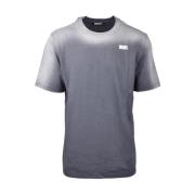 Grijze Crew Neck Katoenen T-Shirt Diesel , Gray , Heren