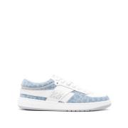 Monogram 72 Low-Top Denim Sneakers Givenchy , Blue , Dames