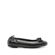 Zwarte leren ballerina schoenen Michael Kors , Black , Dames