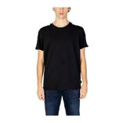 Zwarte Katoenen Crew Neck T-Shirt Moschino , Black , Heren