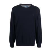 Blauwe Crewneck Sweater Herenmode Polo Ralph Lauren , Blue , Heren