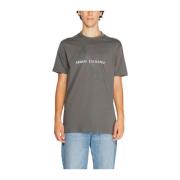 Grijze Katoenen T-Shirt Heren Collectie Armani Exchange , Gray , Heren