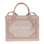 Nude Crossbody Tas Elegant Lederen Inzetstukken Balmain , Beige , Dame...