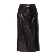 Midi Rok Nero Intreccio Design Alexander McQueen , Black , Dames