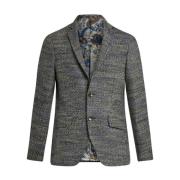 Navy Blauw Wollen Blazer Buitenkleding Etro , Blue , Heren