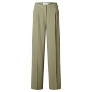 Wide Leg Pant Noos Selected Femme , Green , Dames