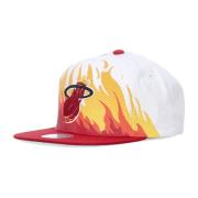 Miami Heat Platte Klep Pet Mitchell & Ness , White , Unisex