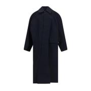 Geborduurde katoenen trenchcoat Marni , Blue , Dames