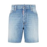 Lichte Wassing Marine Shorts Dsquared2 , Blue , Heren