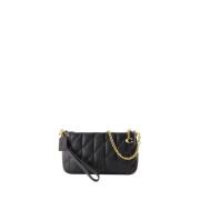 Gewatteerde Leren Crossbody Tas - Zwart Coach , Black , Dames