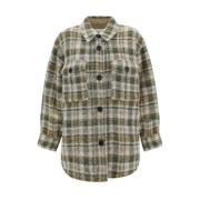 Geruit Patroon Wollen Overhemdjas Oversized Isabel Marant Étoile , Gre...