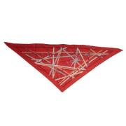 Pre-owned Silk scarves Hermès Vintage , Orange , Dames