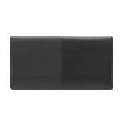 Pre-owned Leather wallets Hermès Vintage , Black , Dames