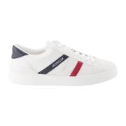 Leren vetersneakers Moncler , White , Heren