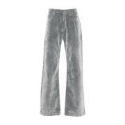 Fluweel Effect Jeans Grijs Aw24 Casablanca , Gray , Heren