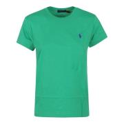 Bright Clover Korte Mouw T-shirt Polo Ralph Lauren , Blue , Dames