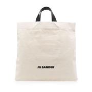 Beige Katoen Linnen Tote Shopper Tas Jil Sander , Beige , Unisex