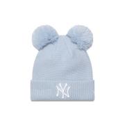 Dubbele Pom Pastel Blauwe Beanie New Era , Blue , Dames