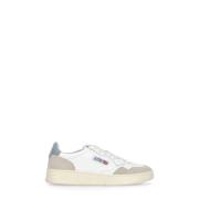 Witte Leren Sneakers met Suède Inzetstukken Autry , White , Heren