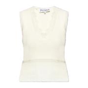 Top met kanten afwerking JW Anderson , Beige , Dames