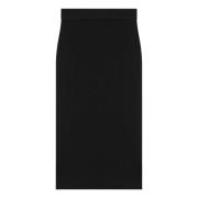 Lange Rok in Trendy Stijl Saint Laurent , Black , Dames