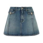 Stijlvolle Denim Mini Rok Alexander McQueen , Blue , Dames