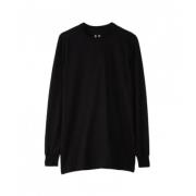 Zwarte Katoenen T-shirt met Lange Mouwen Level Rick Owens , Black , He...