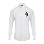 Geborduurd Relief Shirt Dolce & Gabbana , White , Heren