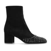 Suède enkellaarsjes met studs Alaïa , Black , Dames