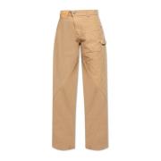 Jeans met logo JW Anderson , Beige , Dames