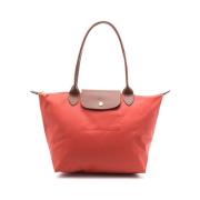 Rode Canvas Opvouwbare Top Handtas Longchamp , Red , Dames