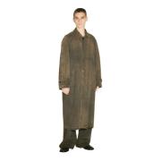 Kleur Behandelde Denim Trenchcoat MM6 Maison Margiela , Multicolor , H...