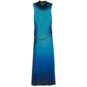 Chromatisch Teal Ombre Mouwloze Midi Jurk Simkhai , Blue , Dames