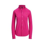 Heidi Oxford Gebreid Overhemd Polo Ralph Lauren , Pink , Dames