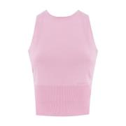 Aansluitende Top met Geribbeld Motief Ermanno Scervino , Pink , Dames