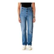 Ribcage Straight Fit High Waist Jeans Levi's , Blue , Dames