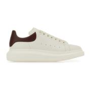 Witte leren sneakers met bordeauxrode hiel Alexander McQueen , White ,...