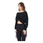 Zwarte trui met piercingdetail Elisabetta Franchi , Black , Dames