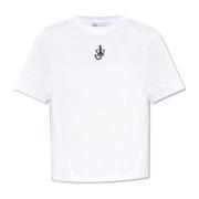 T-shirt met logo JW Anderson , White , Dames