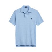 Slim Fit Piqué Katoenen Polo Shirt Polo Ralph Lauren , Blue , Heren