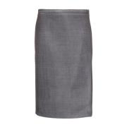 Grijze Midi Rok met Zijsplit Philosophy di Lorenzo Serafini , Gray , D...