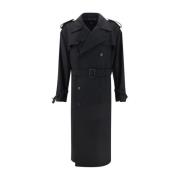 Klassieke Trenchcoat met Riem Dolce & Gabbana , Black , Heren